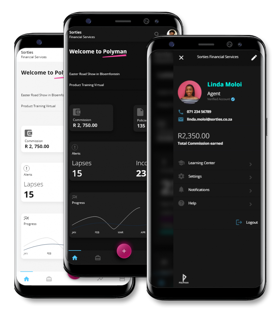 PolyMan UI Home Dashboard – White UI